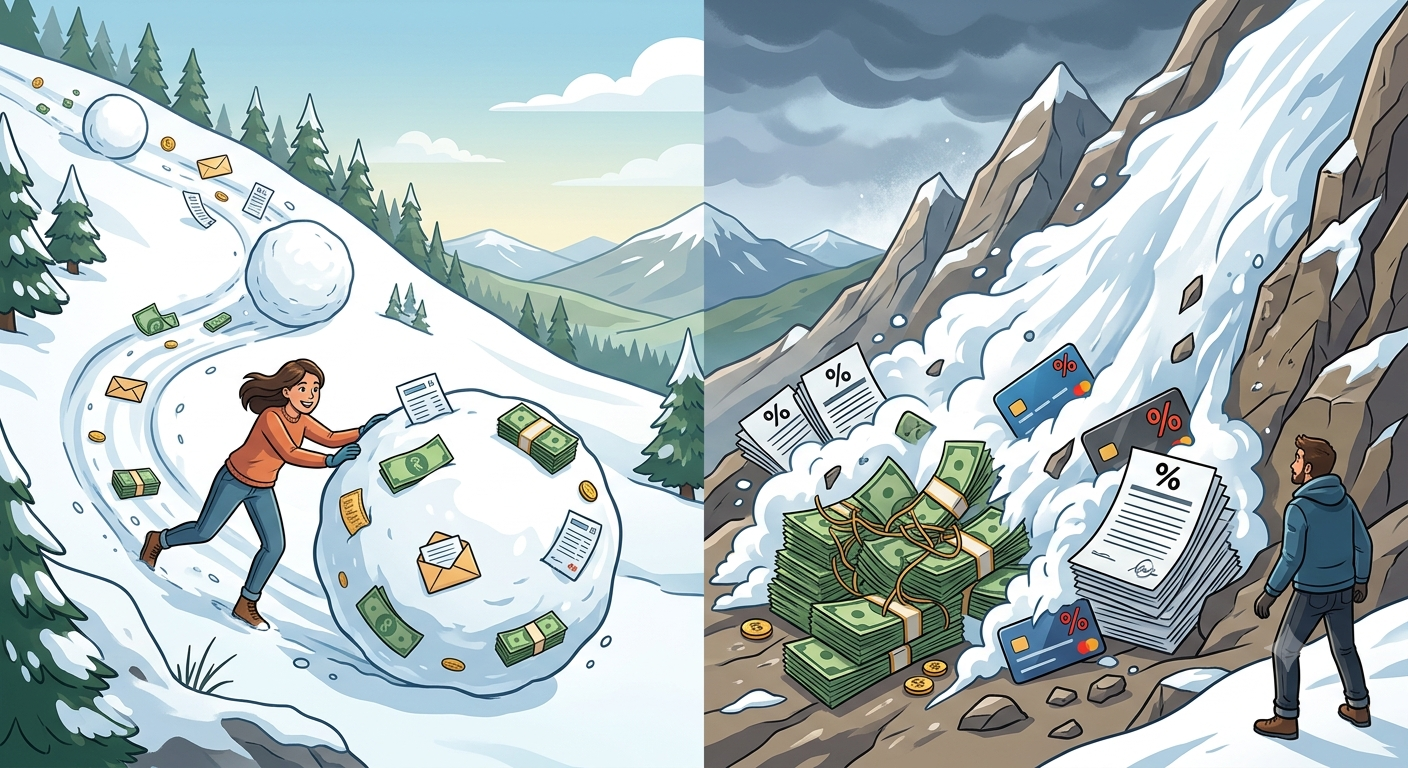 Como sair das dívidas: método bola de neve x avalanche
