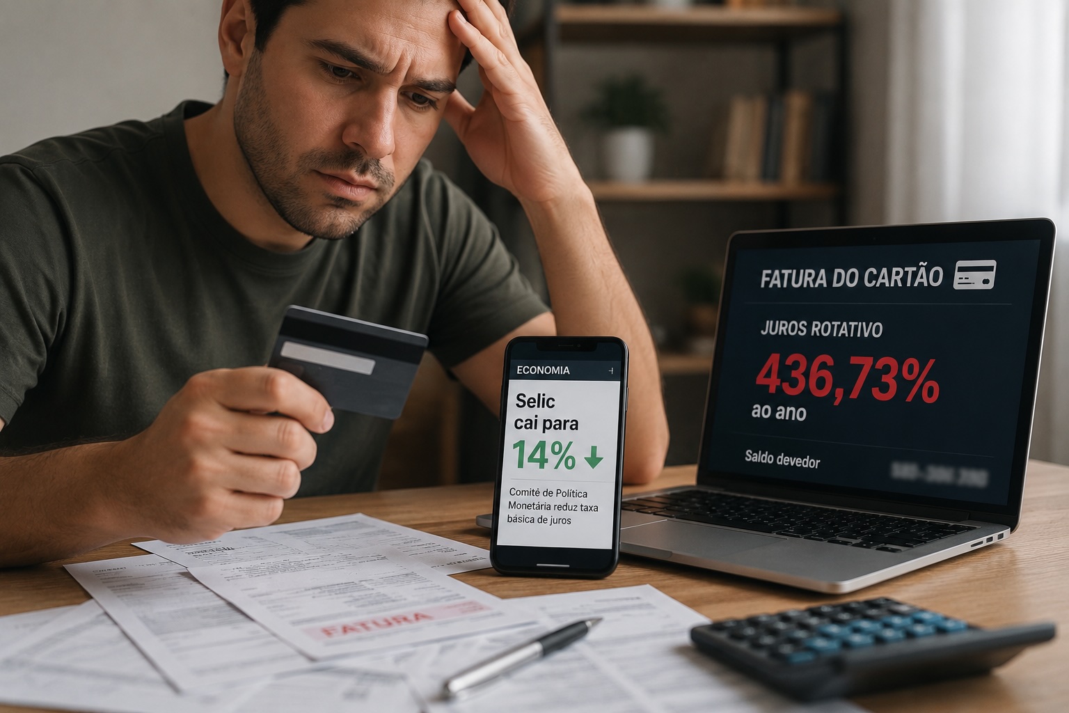 A Selic caiu para 14%. Por que a sua dívida do cartão não vai cair junto